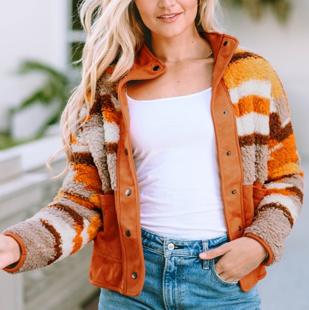 Amber Fuzzy Touch Snap Jacket - Picture 9 of 11